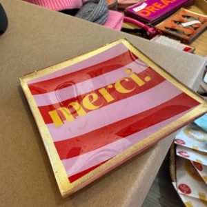 Deko-Teller `Merci`