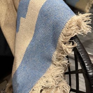 Sondereditionen-Decke in Blau-Creme-Lila