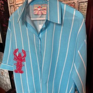 Gestriefte Sommerbluse ‚Coco Blue Stripe‘ von Soul Kathrine